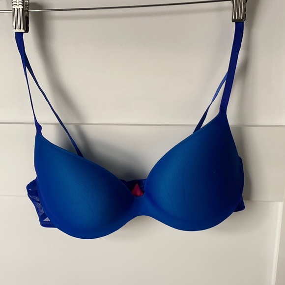 Blue Padded Bra
